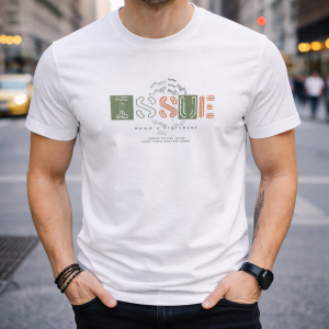 Мъжка тениска MACHINIST "ISSUE – Make a Statement" – Бяла