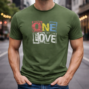 Мъжка тениска Machinist "One Love" – зелена