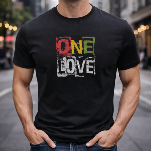 Мъжка тениска Machinist "One Love" – черна