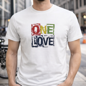 Мъжка тениска Machinist "One Love" – бяла