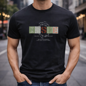 Мъжка тениска MACHINIST "ISSUE – Make a Statement" – Тъмносиня