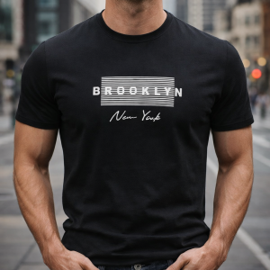 Мъжка тениска MACHINIST "BROOKLYN" – Черна