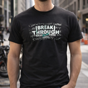 Мъжка тениска "Break Through" – Черна | Модерен стил с послание