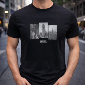 Мъжка тениска MACHINIST "Downtown Lights" – Черна