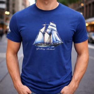 Мъжка тениска Machinist "Yachting Sailboat" – Тъмносиня
