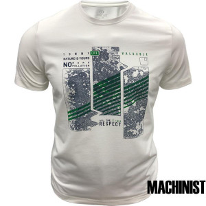 Мъжка тениска в бял цвят "Respect" №R606