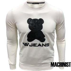 Мъжка блуза в бял цвят "Bear" №R629