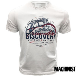 Мъжка тениска в бял цвят "Discovery" №R634