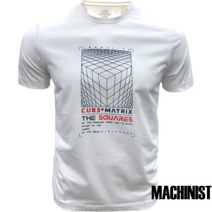Мъжка тениска в бял цвят "Matrix" №R703