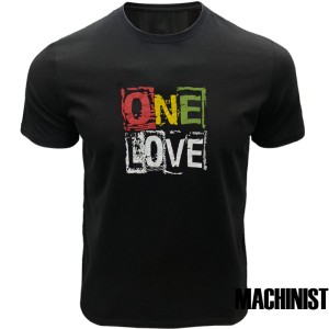 Мъжка тениска в черен цвят "One Love" №R787