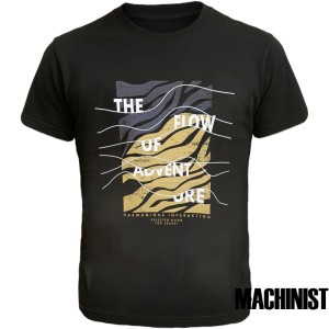 Мъжка тениска в черен цвят "The Flow of Adventure" №R769