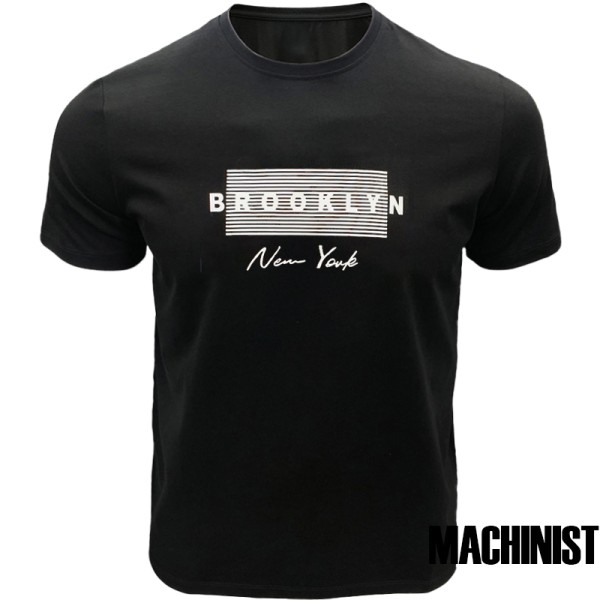 Мъжка тениска MACHINIST "BROOKLYN" – Черна