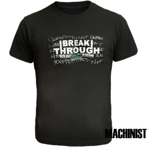 Мъжка тениска в черно "Break Through" №R758