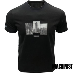 Мъжка тениска в черно "Downtown Lights" №R796