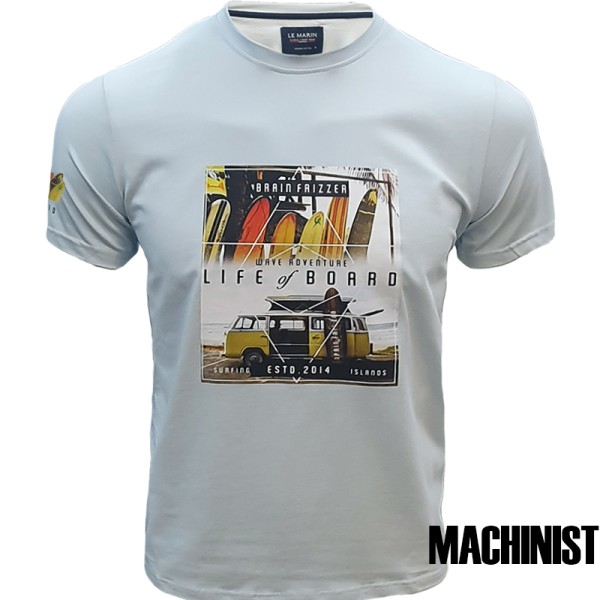 Мъжка тениска от MACHINIST "Life of Board" – Небесно синя