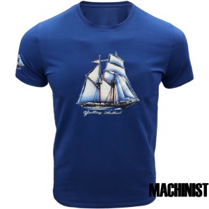 Мъжка тениска в син цвят "Yachting Sailboat" №R827