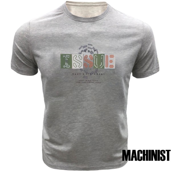 Мъжка тениска MACHINIST "ISSUE – Make a Statement" – Сива