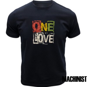 Мъжка тениска в тъмносин цвят "One Love" №R780