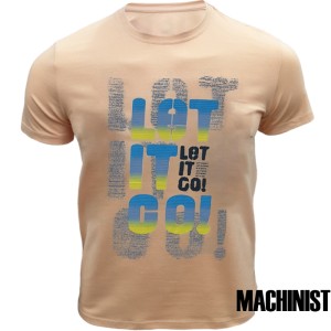 Мъжка тениска "Let it go" в бежов цвят №R763