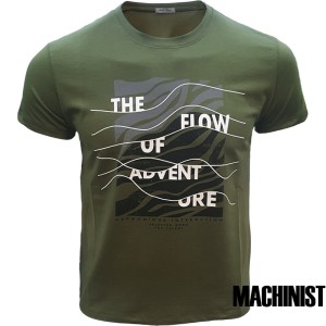 Мъжка тениска в зелен цвят "The Flow of Adventure" №R770