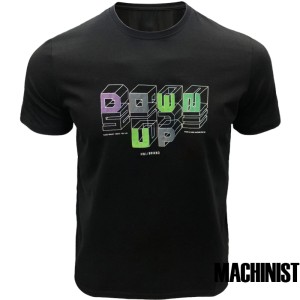 Мъжка тениска в черен цвят "Down Up" №R808